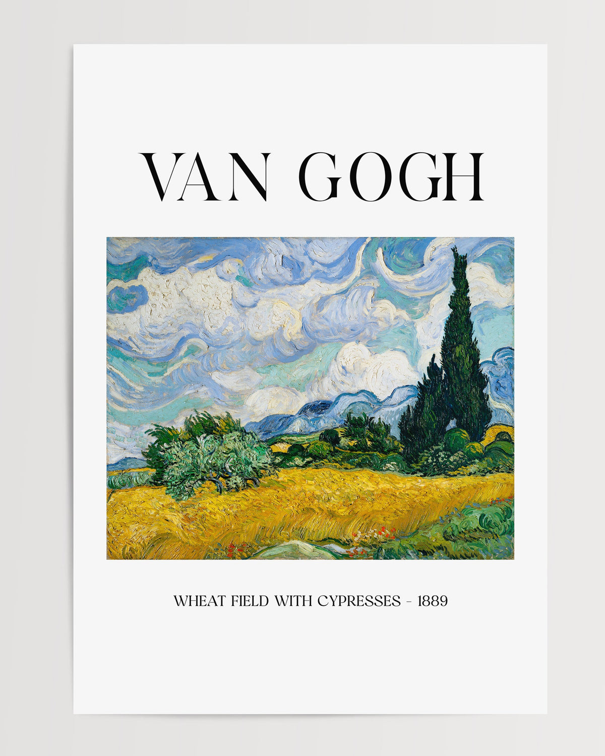 Wheat Field with Cypresses (1889) The Poster Square