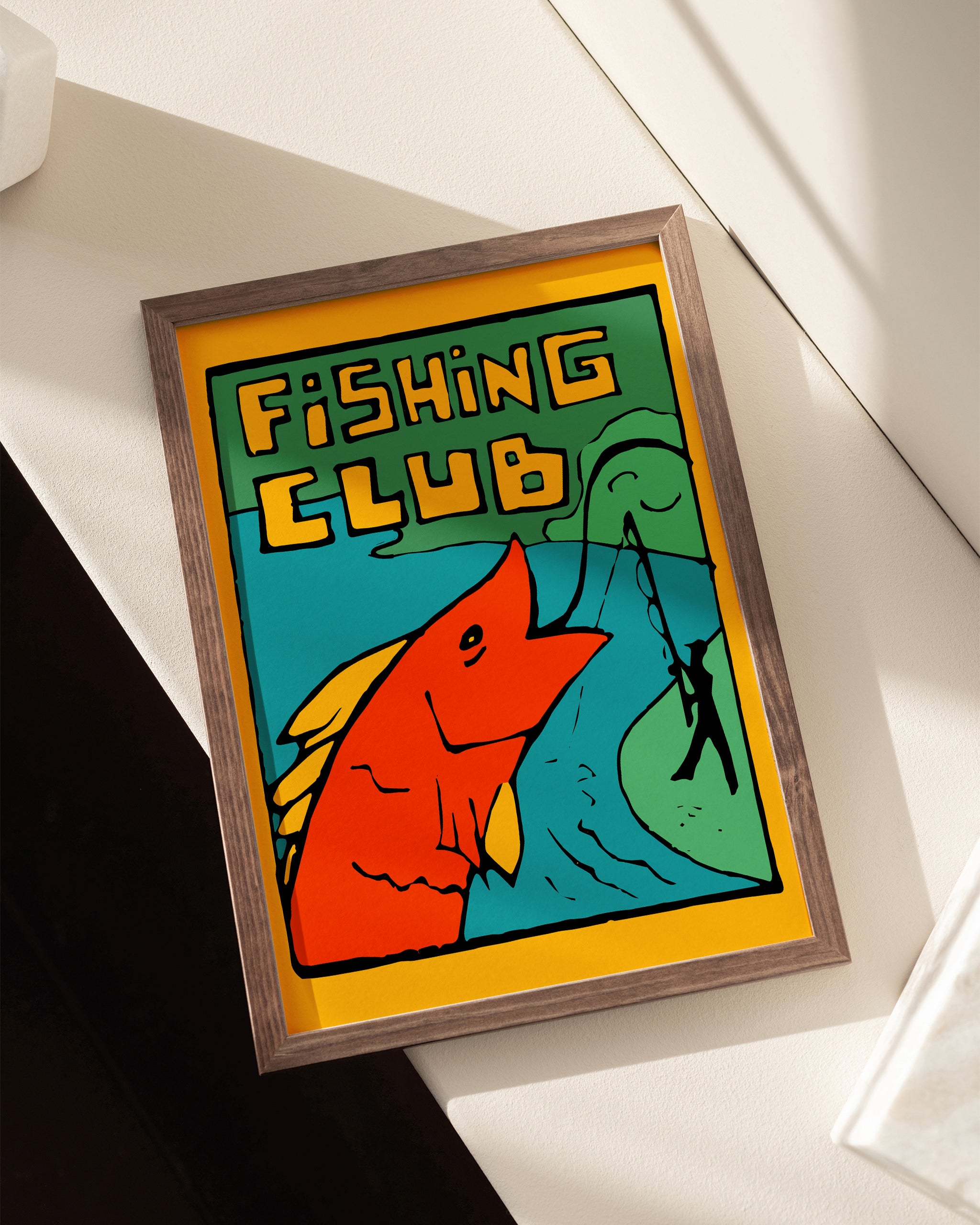 Fishing Club No.1-psoter-wall_art-decor-The Poster Square